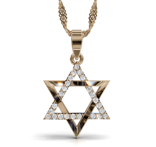 מגן דוד משובץ יהלומים